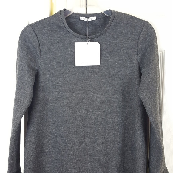 Zara Trafaluc Heathered Gray Bell Sleeves Dress S - Picture 3 of 7